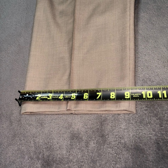 Nordstrom Zanella Size 36 Bennett Dark Khaki Wool Business Wedding Dress Pants - Picture 5 of 12